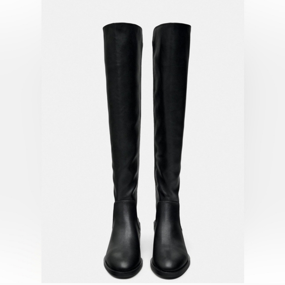 FLAT HEELED OVER-THE-KNEE BOOTS SIZE 8 - Picture 6 of 7